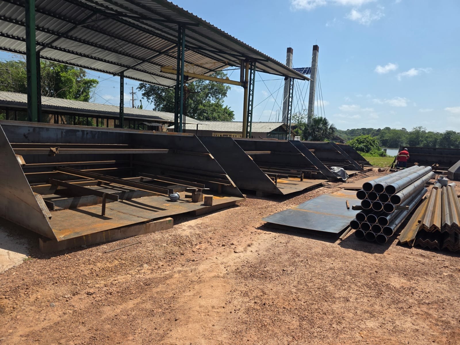 Construção de poitas para amarração